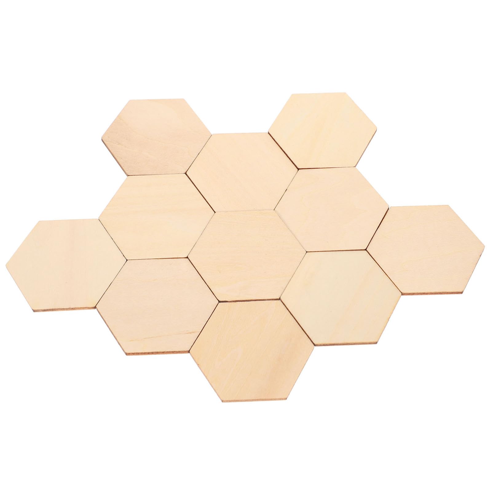 50 Pezzi Bottoni Natalizi Legno Sagome Esagonali in Legno, Sicure da Usare, per Fai da Te, Decorazioni per Compleanno e Matrimonio