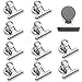 KINDPMA 12 Stück Magnetclips Metall Magnete mit Klammer 50mm Briefklemmer Groß Magnetklammer Silber Stark Magnetische Clips für Kühlschrank Magnet Pinnwand Tafel