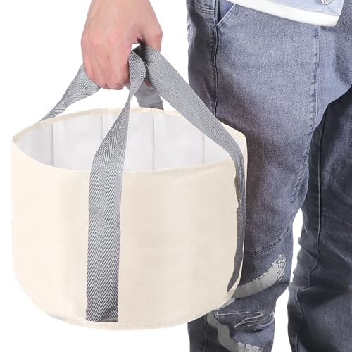 Bolsa plegable para baño de pies beige miniatura 5