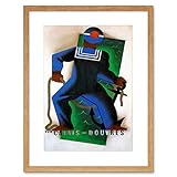 Wee Blue Coo TRAVEL CALAIS DOVER FERRY UK FRANCE VINTAGE FRAMED PRINT F97X6731 Decoración de la pared del cartel enmarcado impresión 9x7 pulgadas