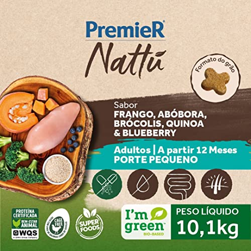 Premier Pet NATTU CAES ADULT RACAS PEQUENAS ABOBORA 10.1 kg