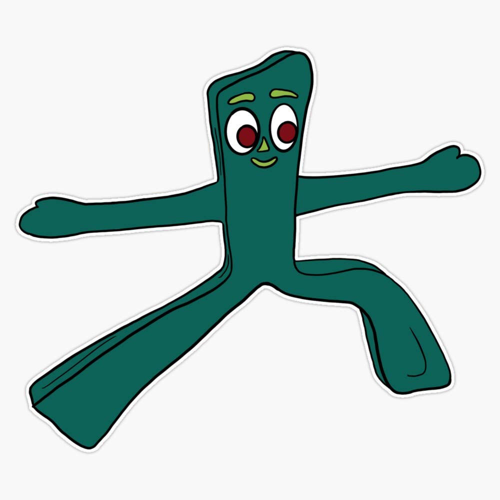 Evan Decals Gumby Sticker Vinyl Bumper Sticker Decal Waterproof 5 Inch, EVAN-YOGA-STICKERS-243