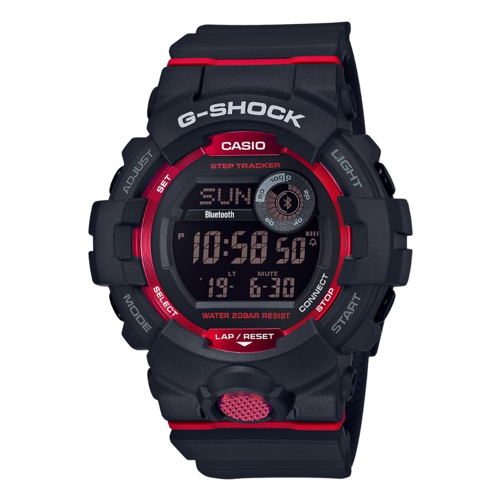 Casio G-Shock Move GBD800-1 | Black Sport Watch | Shock Resistant | 200M WR | Step Counter | Bluetooth Connectivity | Training Features