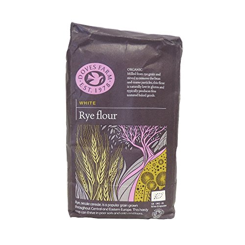 Doves Farm Organic White Rye Flour 1kg (Pack of 5)