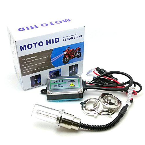 Heinmo 35W Motorcycle Headlight Kit H6M H4 BA20D Hi/Lo Light Bulb Kit Set (8000k)