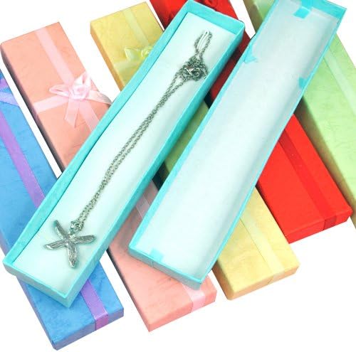 Accessotech 10 x Long Luxury Card Jewellery Gift Boxes Watch Display Box Pendant Bracelet - Image 3