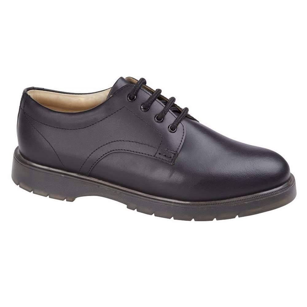M181, Men's Leather Uniform Shoe with PVC/Nitrile Sole