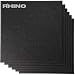 RHINO Acoustic Panels NRC Sound Proof Padding Wall Panels Echo Bass Isolation Shield Beveled Edge (12" x 12", Matte Black)