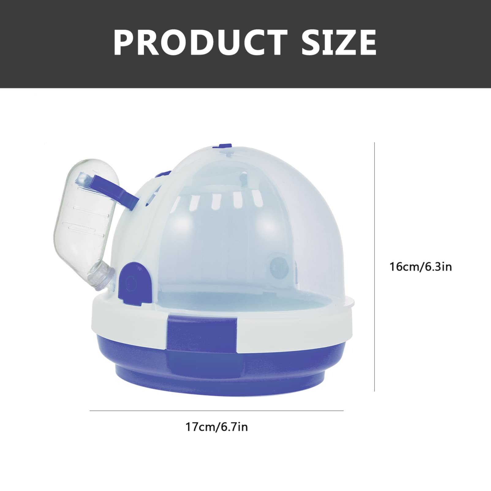 FONDOTIN Travel-Friendly Hamster Carrier Compact Portable Cage for Hamsters Gerbils Chinchillas Squirrels and Hedgehogs for Outings