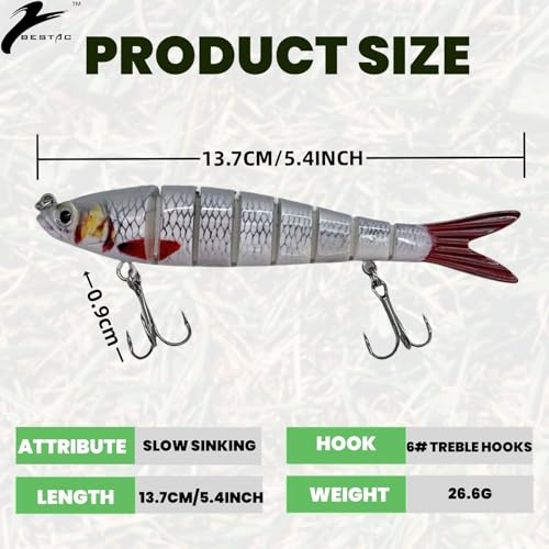 Leurres de pêche multi-articulés pour attraper les grands bars - 2
