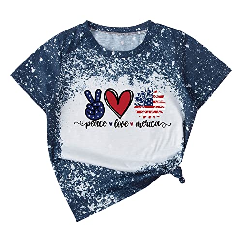 Betadog Kids Tie Dye T-Shirt,Children Hippies Senior Tie Dye Tee Tshirt for Boys Girls Independence Day Clothes