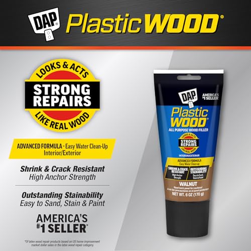 Image of DAP Plastic Wood All Purpose Latex Wood Filler, Walnut, 6 Oz (7079800584)