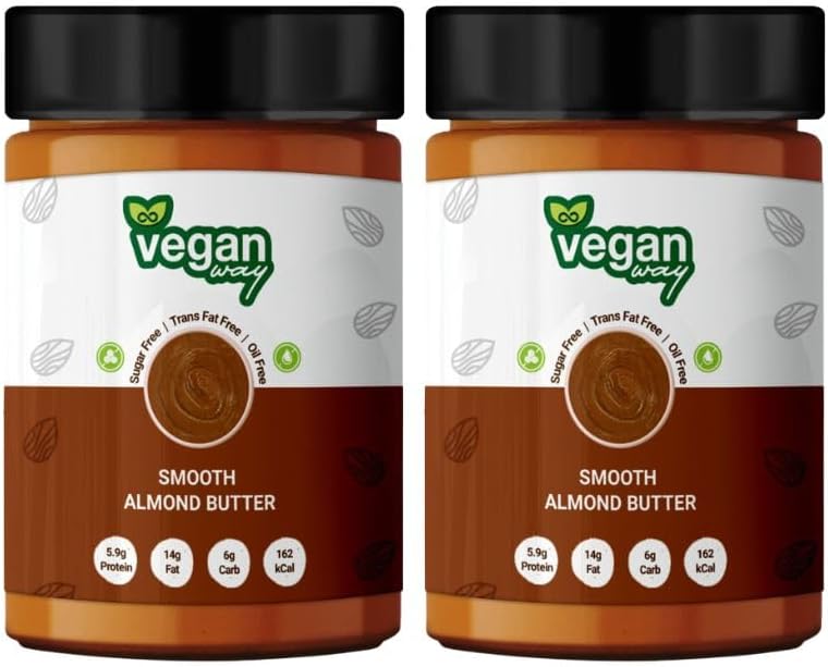 Vegan Way Pure Almond Butter with Roasted Almonds 2-Pack, 560 g