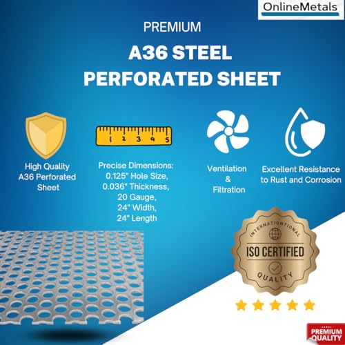 Onlinemetals 13529 A36 Carbon Steel Perforated Sheet thumb #2