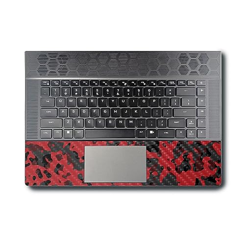 Image of MightySkins Carbon Fiber Skin Compatible with Alienware X16 R1 (2023) Full Wrap Kit - Red Modern Camo | Protective, Durable Textured Carbon Fiber Finish | Easy to Apply | Made in The USA