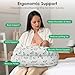 Safotad Nursing Pillow for Breastfeeding, Original Breastfeeding Pillows for Support Mom and Baby, Nursing Pillows with Adjustable Waist Strap, Pocket and Removable Soft Cover, White