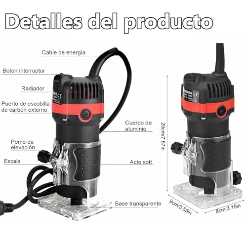 Mini router para madera Marca NEWYOUTH (2)