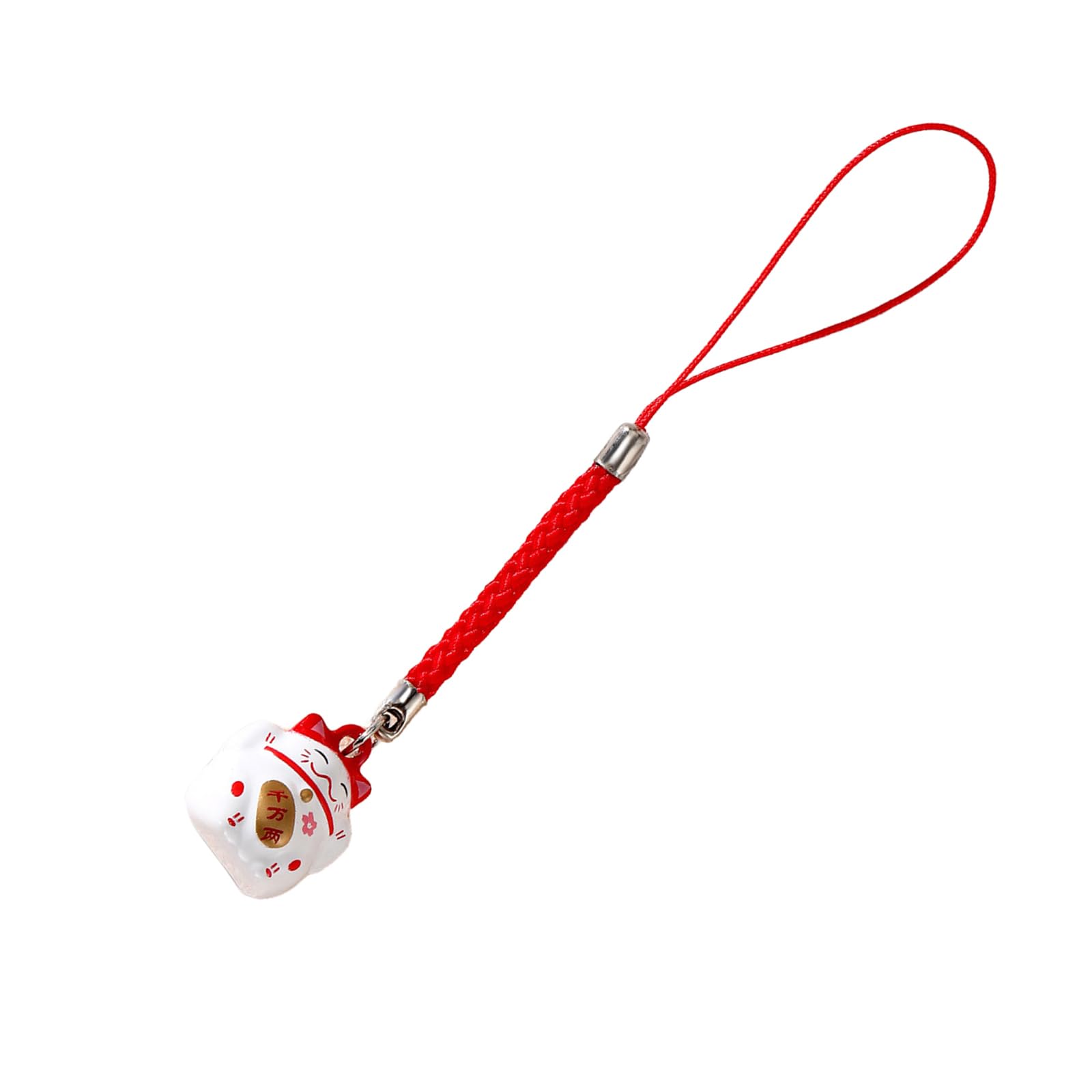 Yjcnelcr Key Chains for Ladies Lucky Cat Hanging Pendant Elegant Phone Charm With Peace Bells For Serenity Keyrings Keychain Bag Pendant Decoration Bag Charm Purse Charms Gifts for Women Girls