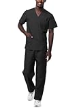 Sivvan Unisex Scrubs - Classic V-Neck Top & Drawstring Pants Scrub Set