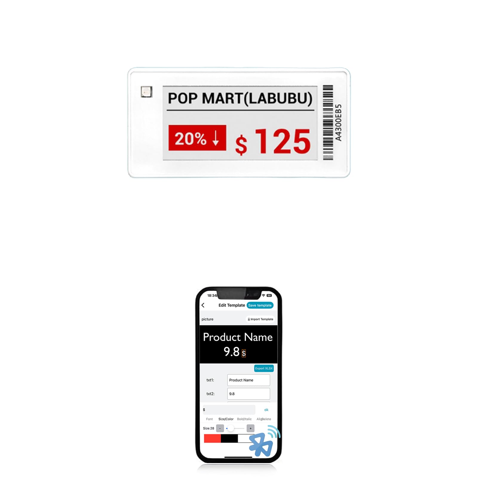 Étiquette électronique connectée application iOS Android et panneaux de vente - 8