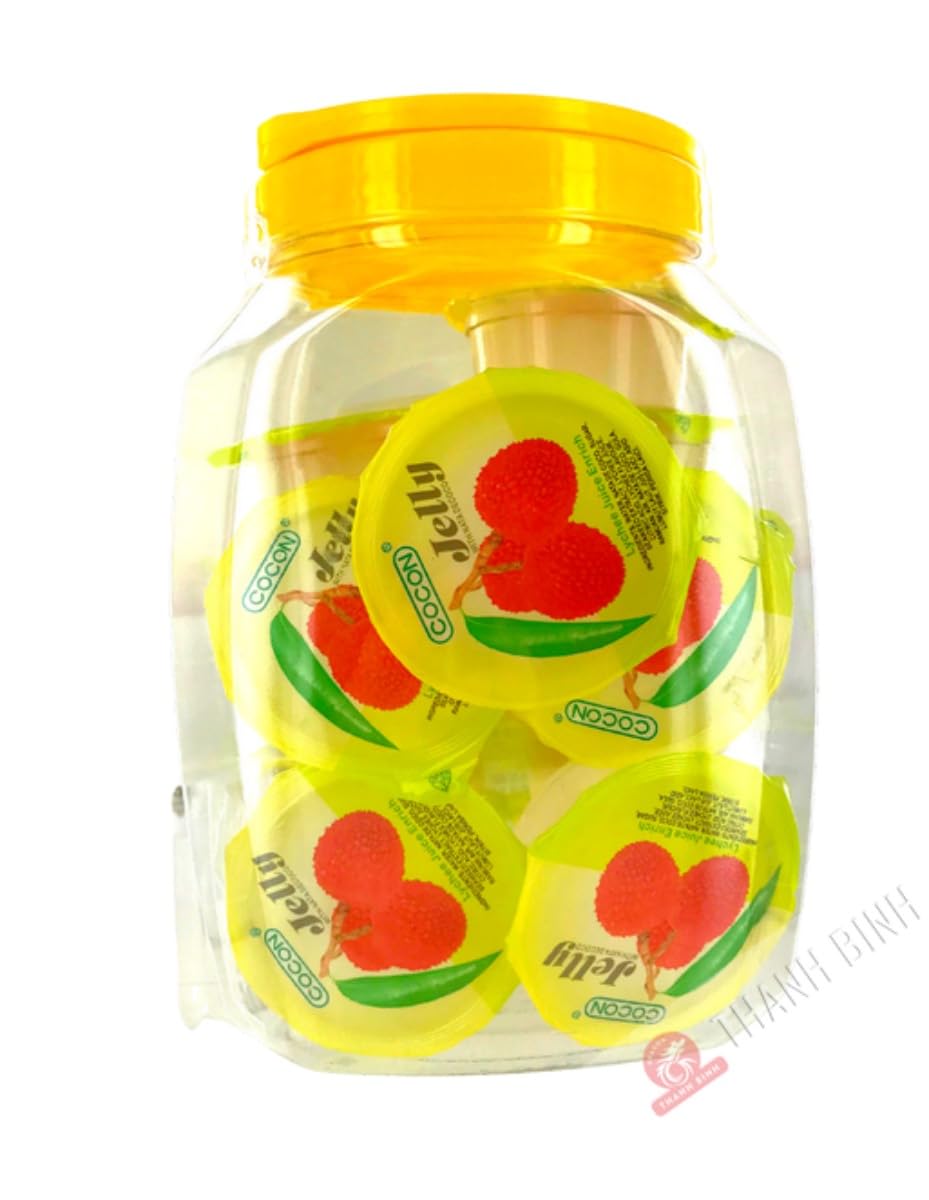 Gelée Pudding Nata Coco Aloe Vera Mangue, Gelée Nata Coco Litchi 1,28Kg (16 x 80g)/Boite - Offres de 1 et 2 Boites (1 boite, Litchi)