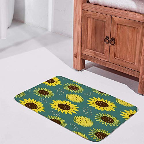 Tapis de bain doux fleurs de soleil pour une sortie de douche sécurisée