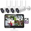 Kittyhok 10CH Wireless Security Camera System Outdoor with Monitor | 4pcs 2K Security Cameras Outdoor with Person…