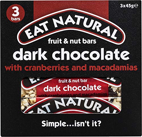 Eat Natural - Pack 3 barritas de muesli con chocolate negro, arándanos y nueces de macadamia