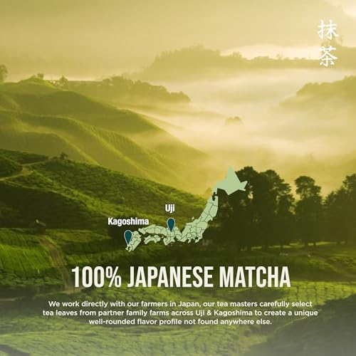 Image of Jade Leaf Matcha Organic Ceremonial Grade Matcha Green Tea Powder - Barista Blend - 100% Pure Japanese First Harvest Green Tea for Lattes from Uji and Kagoshima, 100g / 3.53 Ounce (Pack of 1)