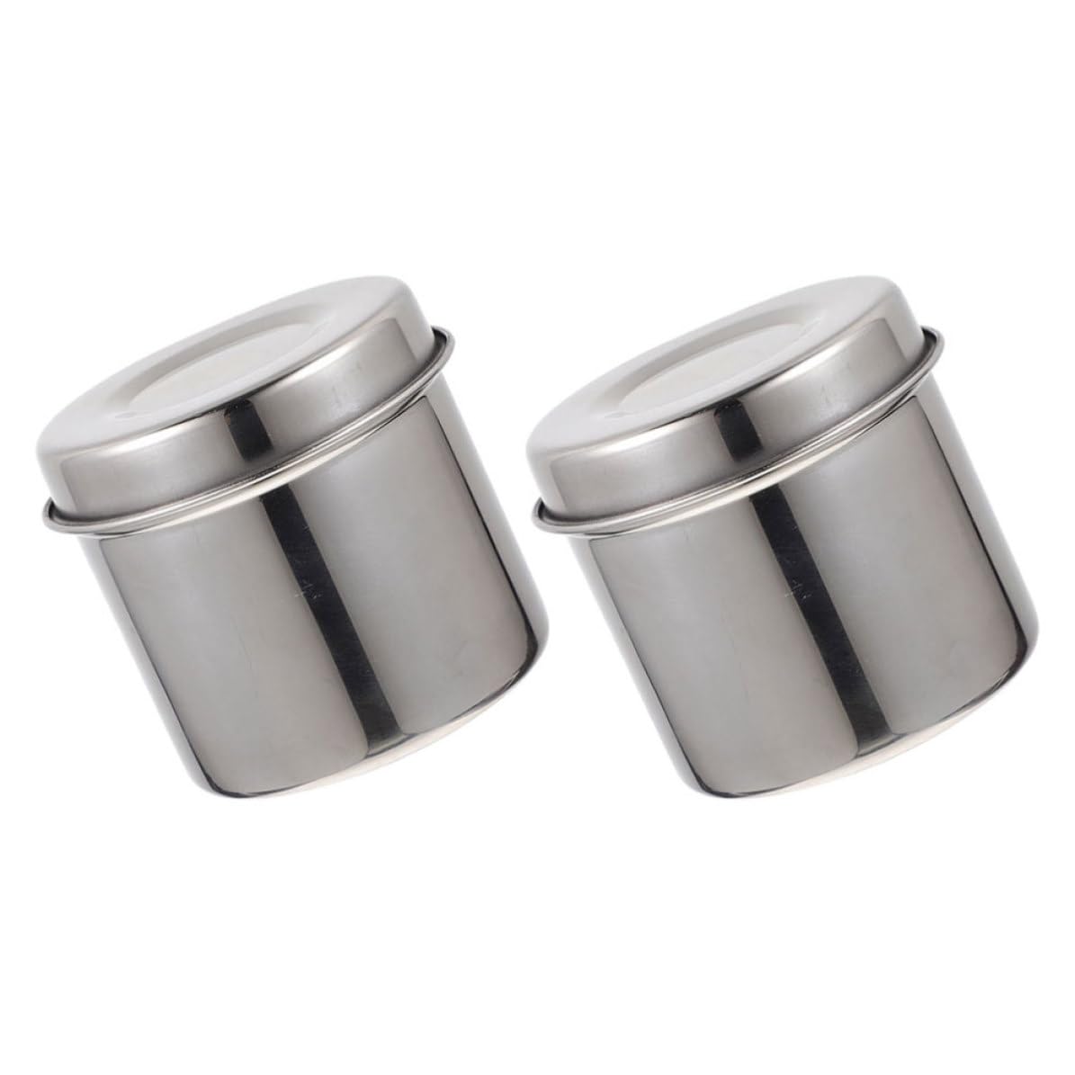 Frasco de gasa de acero inoxidable de 2 piezas para almacenamiento médico plata 8