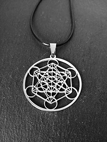 SIMBOLIKS Pendentif Métatron, Médaille de Protection Kabbale, Collier Géométrie Sacrée, Amulette Ange Métatron, Talisman Yahweh Judaïsme, Bijou Ésotérique – vue 6