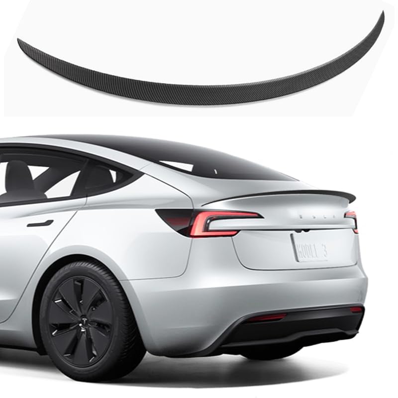 TOPABYTE Spoiler Tylny dla Tesla Model 3 Highland 2024 2025 ABS Matowa Węgiel
