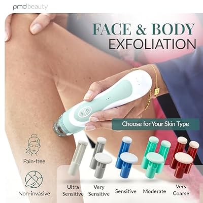 PMD Beauty Personal Microderm Elite Pro - At-Home Use, Facial Exfoliator Tool, Microdermabrasion Machine Kit for Face and Body Skincare