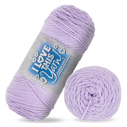 Image of I Love This Yarn Medium - Soft Skein - 355 Yards of 100% Acrylic Yarn for Crocheting Blankets, Hats, & More - DIY Handcrafting Accessories