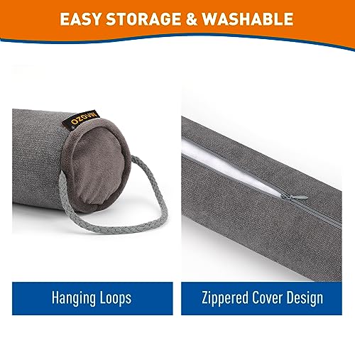 MAGZO Door Draft Stopper 36 Inches, Round Door Noise Blocker Snake For Winter