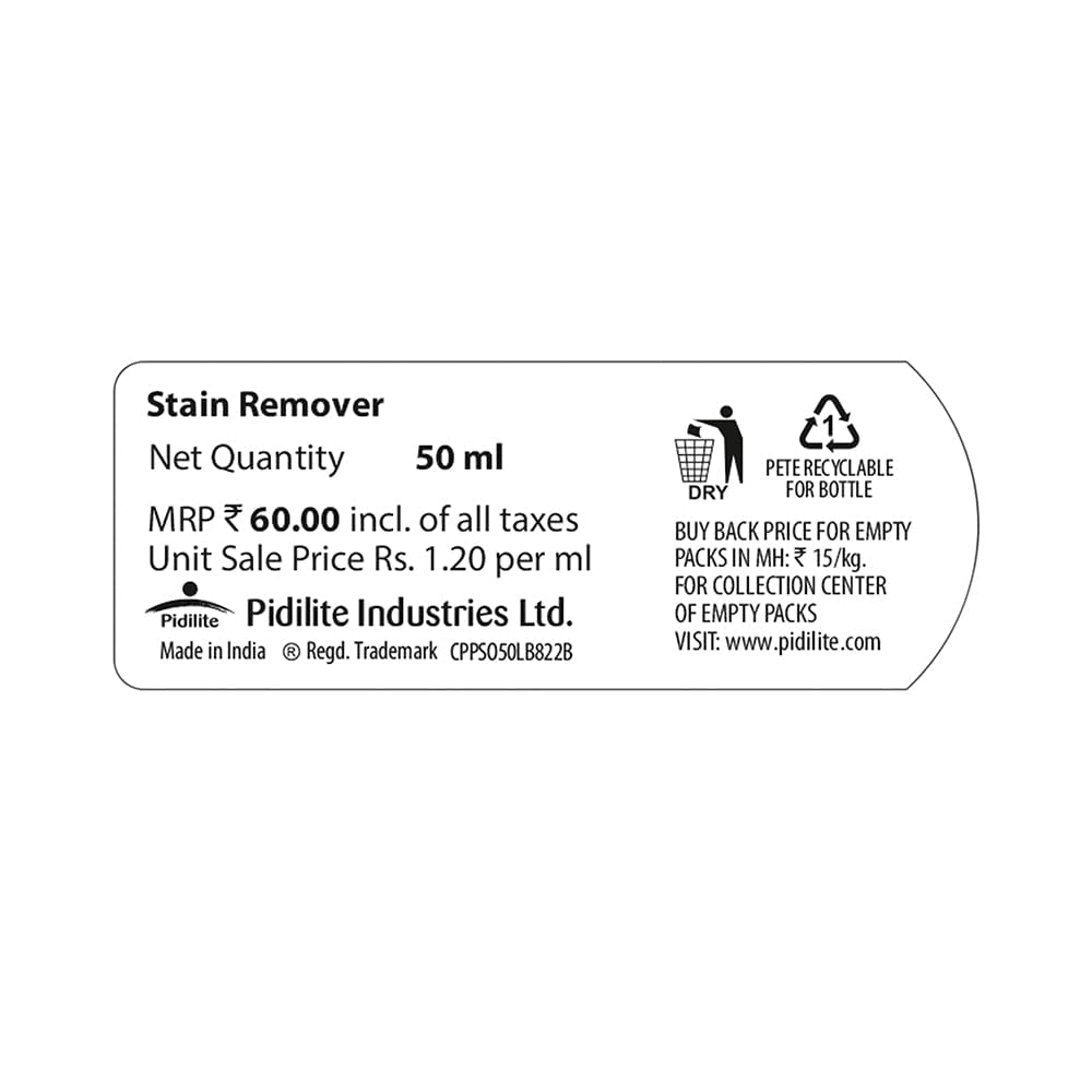 Pidilite Stain Off - Fabric Stain Remover Liquid (50 Ml), Pack of 4 - Image 2 thumbnail