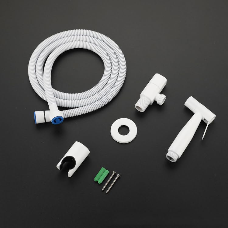 Duchas Higienicas Para Wc Blanco Todo Cobre Pulverizador De Bidé Para Inodoro Universal Blanco tubería De Acero Inoxidable