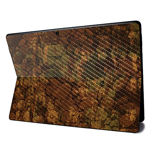 Image of MightySkins Carbon Fiber Skin for Microsoft Surface Pro X - River Stones | Textured Carbon Fiber Finish | Easy to Apply, Remove, and Change Styles | Made in The USA