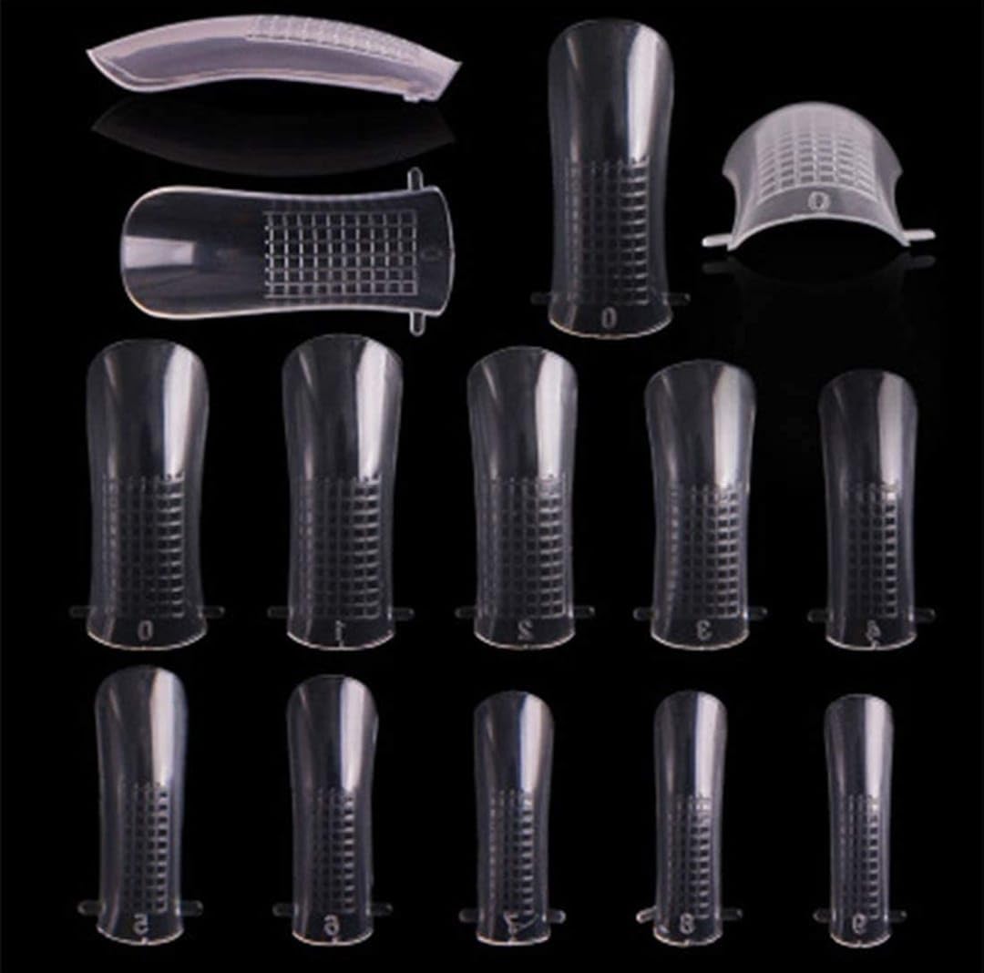 Bolt bee 120Pcs Jelly Poly Gel False Nail Tips Model Form For Full Cover Uv Gel Acrylic Nail Art Mold Fake Nails Extension Transparent Pack Of 1, Hj-Nt042-image-13