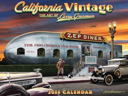 California Vintage Calendar 2026 Wall 12 Month By Larry Grossman Monthly