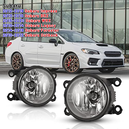 AUTOWIKI Fog Lights compatible for Subaru Impreza 2012-2019 BRZ 2013-2016 WRX 2015-2020 Legacy 2010-2014 Forester 2014-2018 Outback 2010-2012 Lamps Driver Passenger Replacement