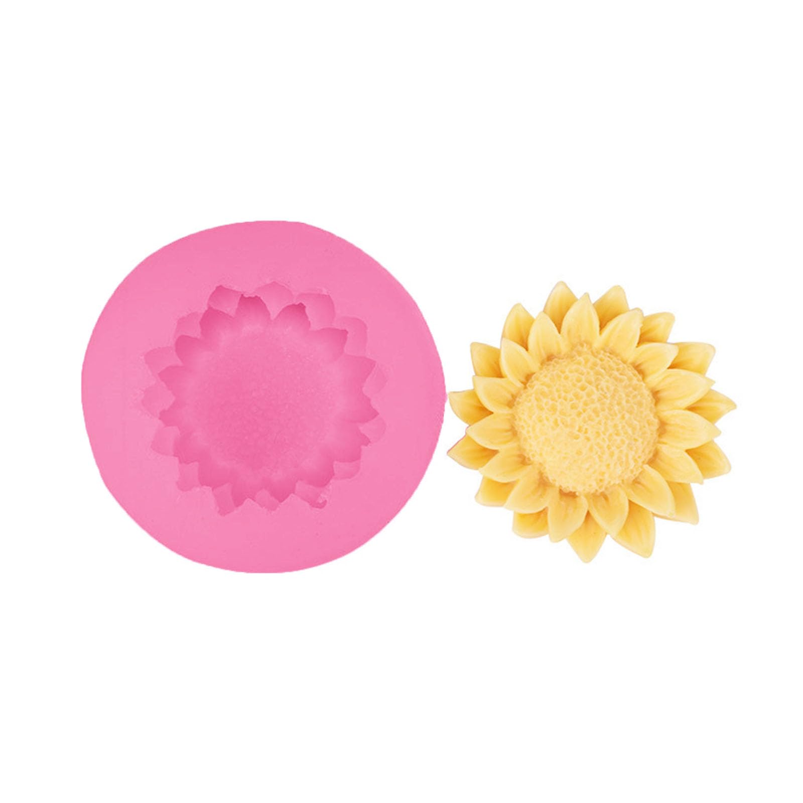 MALSSE Soap Molds Sunflowers Shape Silicone Hand-Making Tool Silicone Craft for Sunflowers Soap Mold