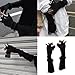 Ripped Knitted Gloves Dark Series Unisex Distressed with Soft Acrylic Fibre for Streetwear Fashion Accessories Ripped Knitted, Black, One Size