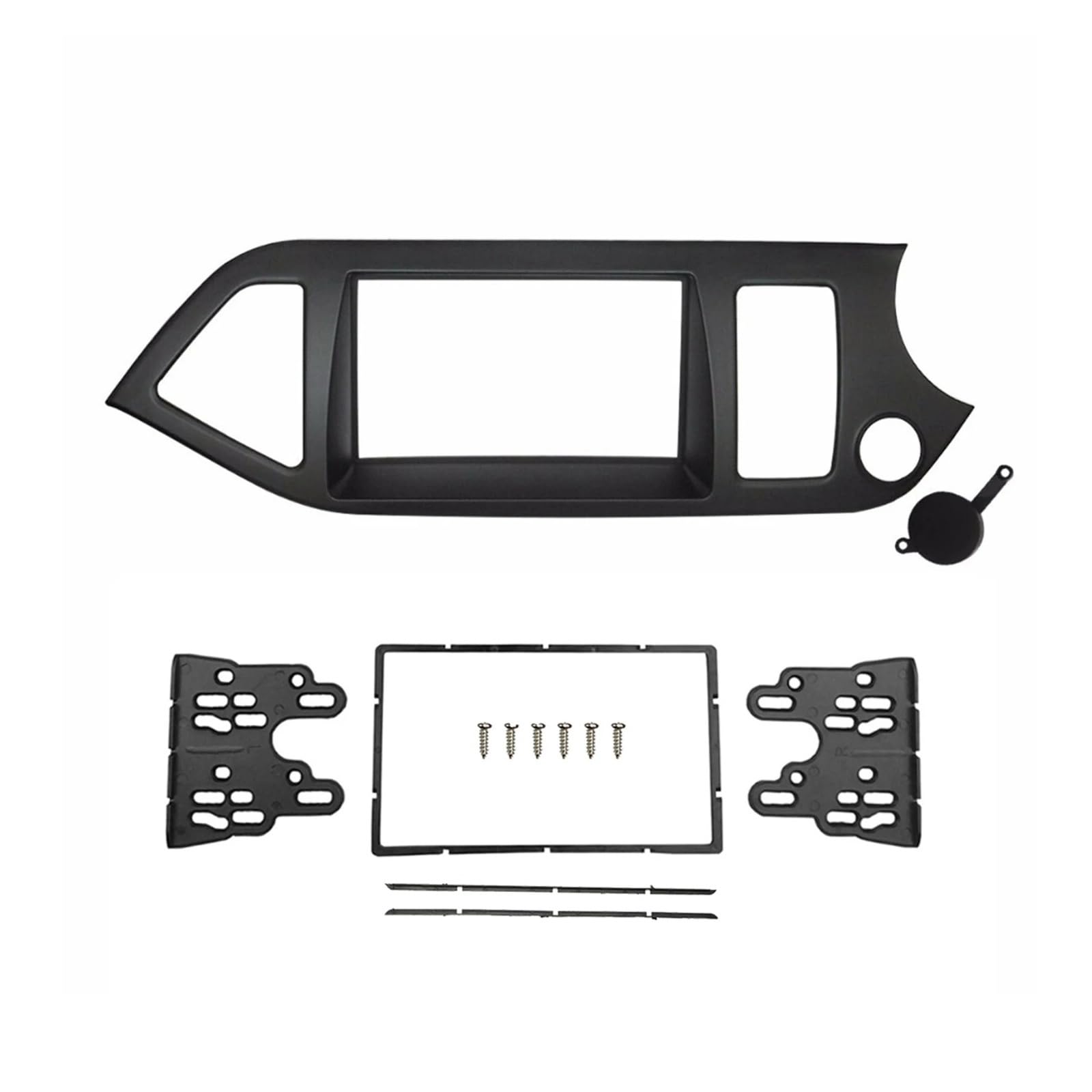 Mascherina Autoradio Cornice Stereo per KIA per Picanto per Morning 2011-2017 Doppio 2 DIN Autoradio Fascia Stereo Dash Kit Montaggio Face Plate Pannello Dvd Frame Trim