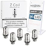 Innokin Zenith Z Coils, KAL 1.6ohm, Works with All Zenith Tanks, Adept Zlide, CoolFire Mini Zenith D22, Pack of 5, No Nicotine