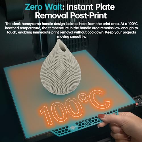 Image of BIQU CryoGrip Pro Glacier Compatible with ELEGOO Centauri Carbon /Centauri Carbon 2 3D Printers 260x286.5mm CC /CC 2 Panda Build Plate Double Sided Upgrade Removable Surface Platform