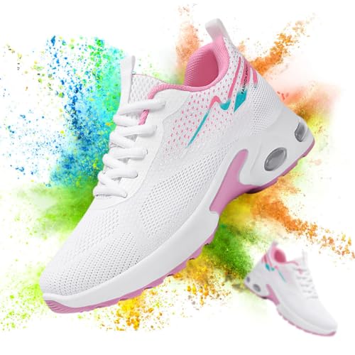 Image of Padgene Womens Sneakers Air Cushion Running Shoes Lightweight Tennis Walking Shoes Mesh Breathable Gym Work Fashion Sneakers Athletic Comfortable Casual