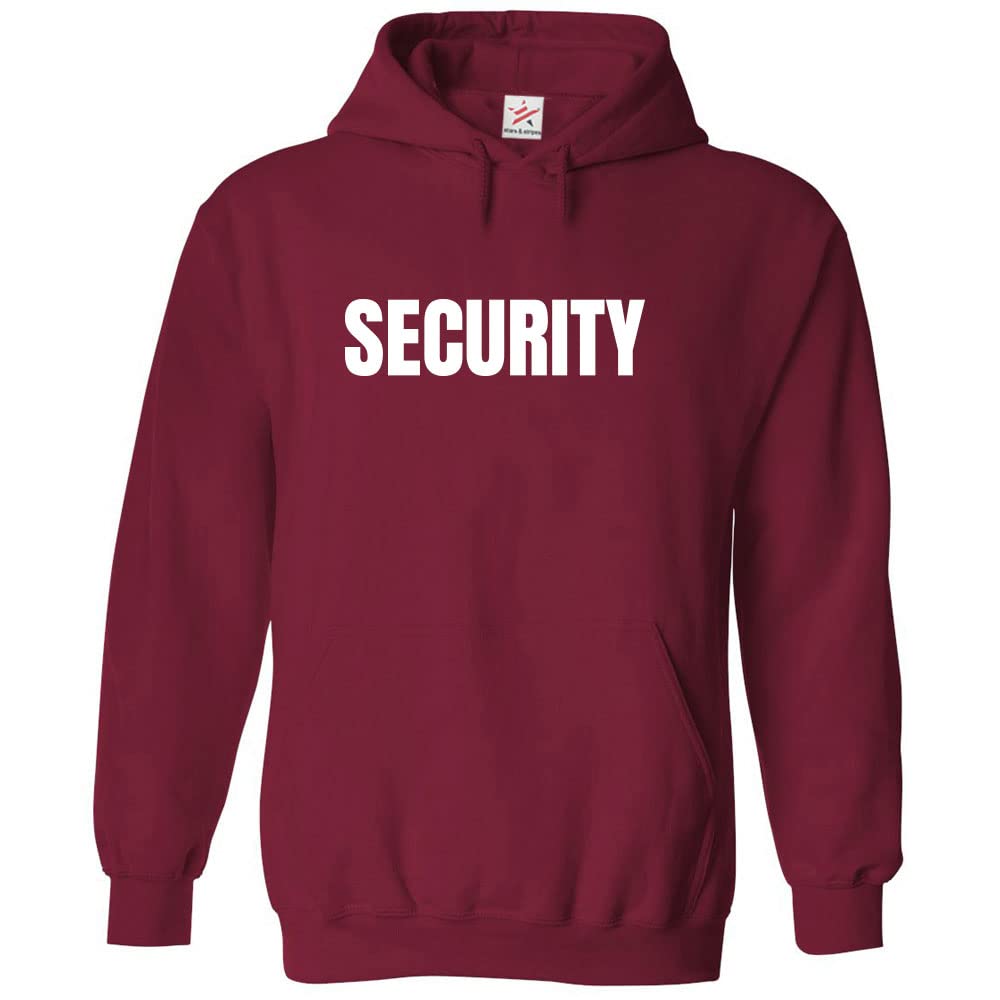 Stars and Stripes Security Unisex Novelty Classic Kids Pullover Hoodie (2XS, Wine, 9_11 Years)