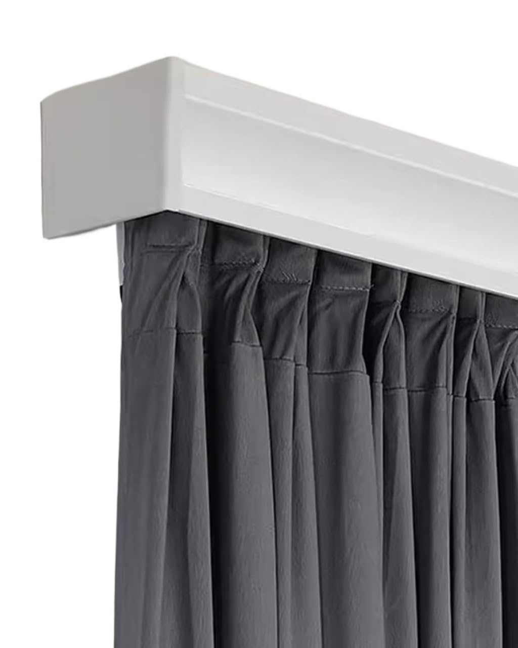 Double Track Curtain, 3-in-1 Ceiling Curtain Track White Double Rail Room Divider Concealment Box 1-3.8m(Ceiling Mount,3.3m/10.8ft)
