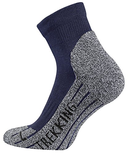 TippTexx 24 4 Paar Kurzschaft Trekkingsocken-Wandersocken mit Anti-Loch-Garantie, Sportsocken mit Coolmax - Garn (as3, numeric, numeric_43, numeric_46, regular, regular, Black)